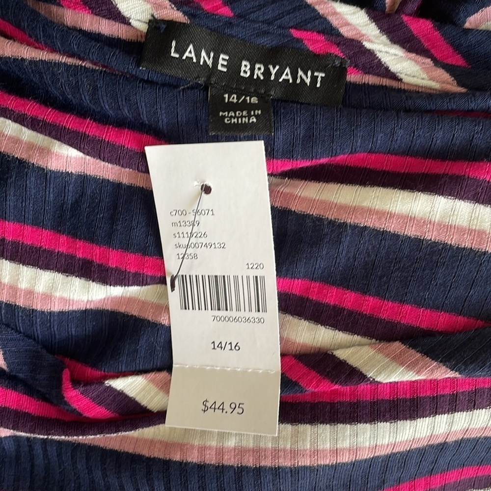 Lane Bryant Ribbed Striped Top - Picture 5 of 6